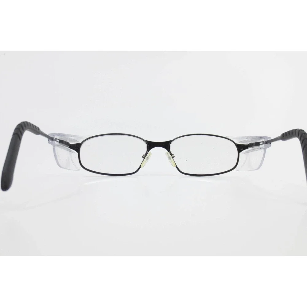 Titmus Safety Glasses Black Metal Oval Frame Clear Side Shields EXT6 50 20 140